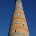 Khiva - Minaret de la medersa Islam Khodja
