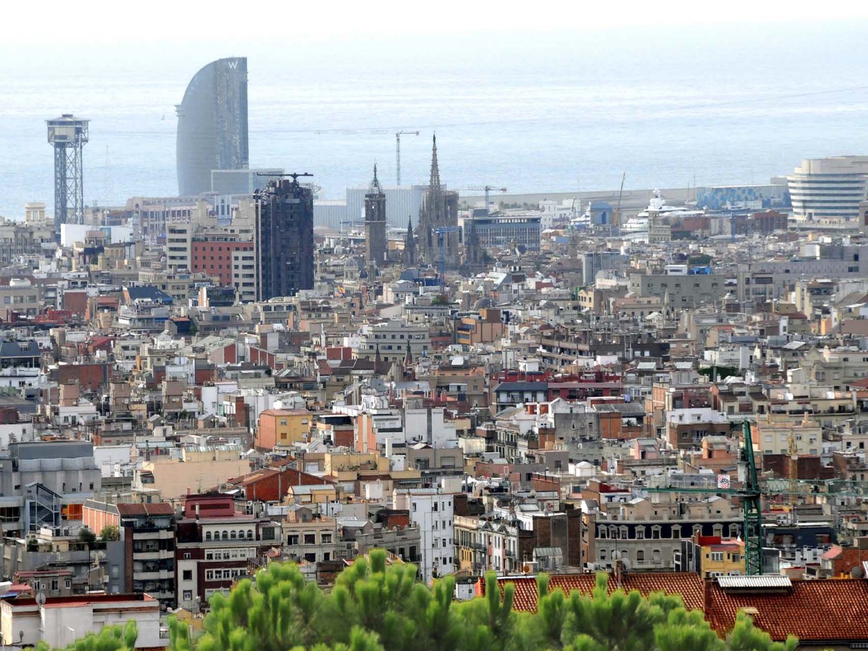 Vue de Barcelone, depuis le Parc Gûell